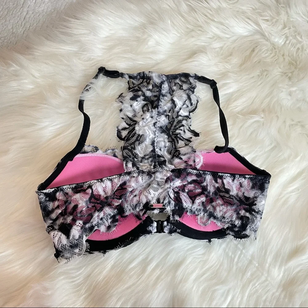 Floral Racer Back Bra - Picture 3 of 4